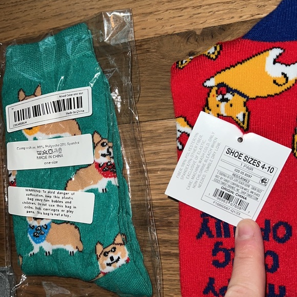 3 Sets of Corgi Socks NEW WITH TAGS - Picture 2 of 3